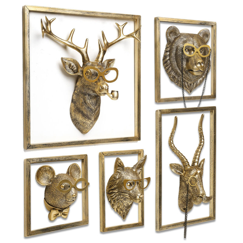Décoration murale têtes d'animaux