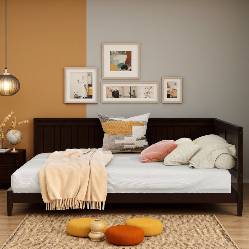 Lit plateforme Classic Mid-Century, Lit double, Espresso