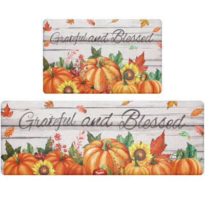 Fall Kitchen Rugs Set of 2
