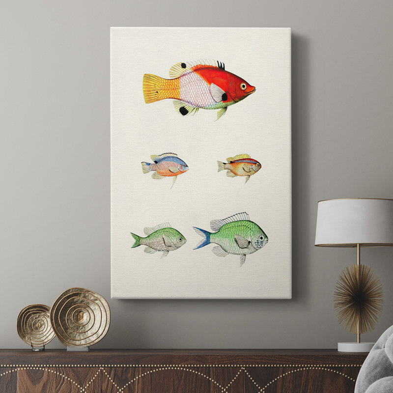 Poisson tropical coloré I - galerie Cavas sur mesure, H 18 po x l 12 po