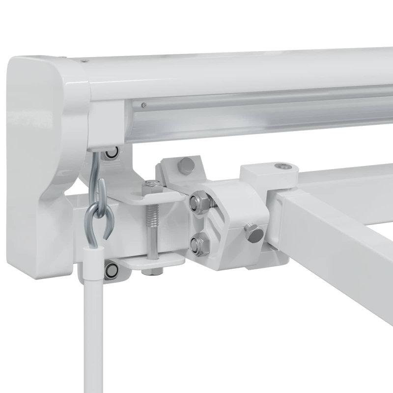 VidaXL Retractable Patio Awning, 400cm W x 300cm D, White