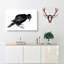 Crow by Katsushika Hokusai - Wrapped Canvas-55371441