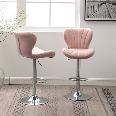 Laronzo Swivel Upholstered Adjustable Height Counter Stool