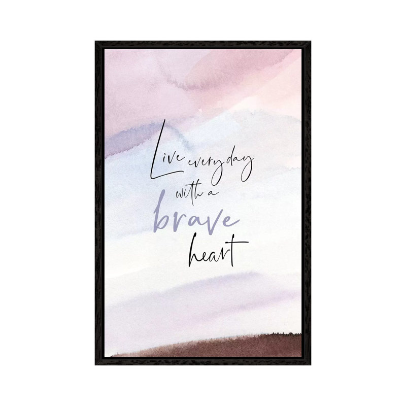Live Everyday 1 Piece Painting on Canvas, 66.04cm H x 45.72cm W x 3.81cm D, Black Floater Framed