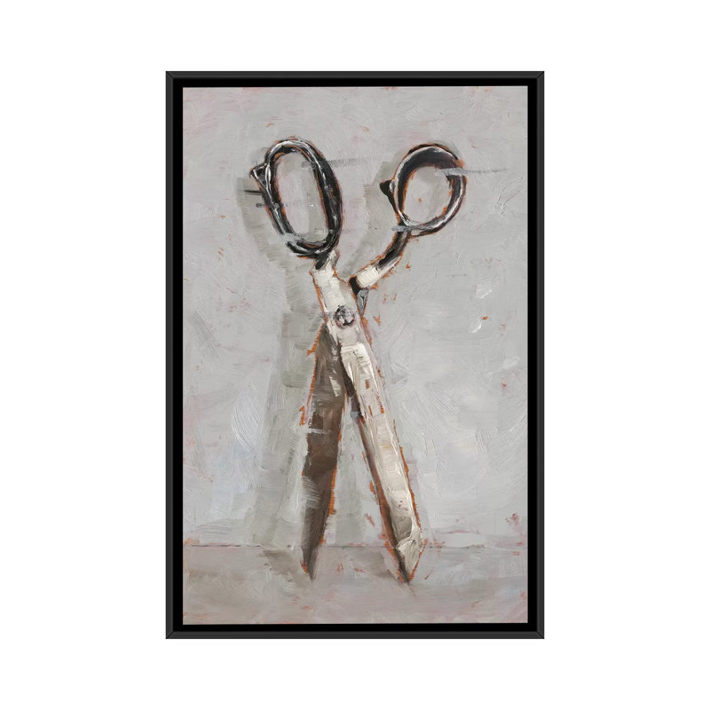 «Cut It Out I» par Ethan Harper - reproduction d'art, H 26 po x l 18 po x 1,5 po, Toile avec cadre noir, Pas de tapis