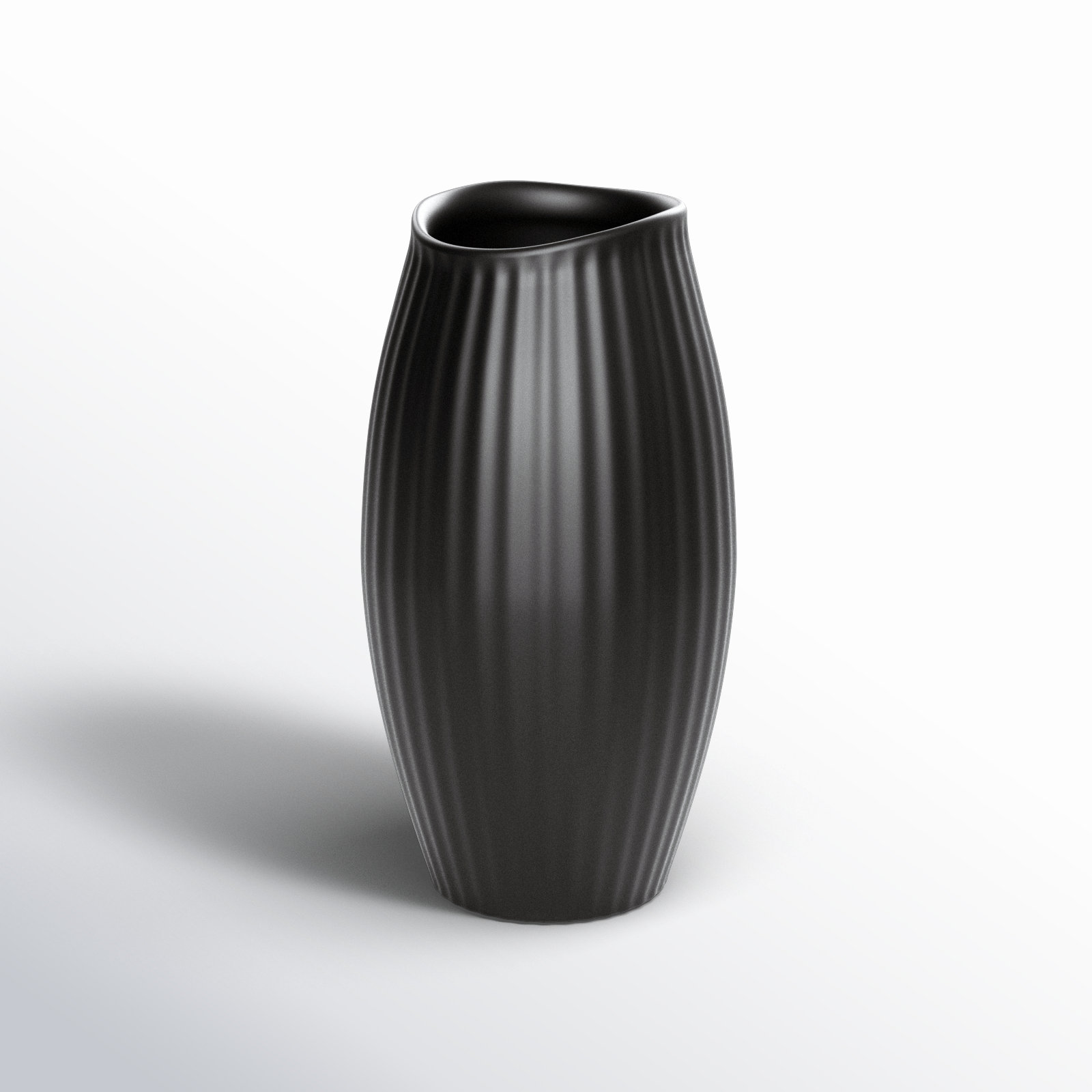 Ruebin 9'' Ceramic Table Vase, Black