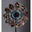 Antique Lily Flower Solar Wind Spinner Garden Stake