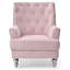 Charmant fauteuil traditionnel à accoudoirs ronds