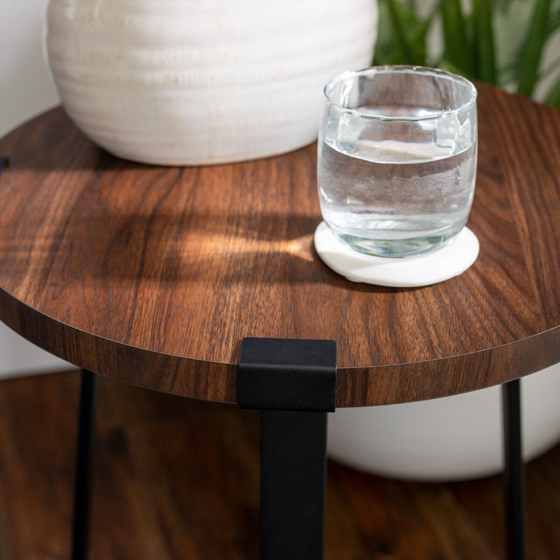 Valley Sled End Table, Dark Walnut
