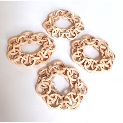 Link Set Of 4 Napkin Rings