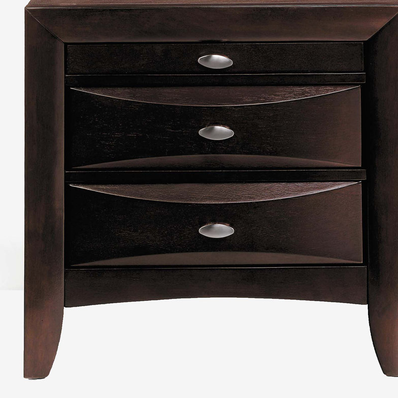 Espresso 2-drawer Nightstand