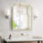 Fan-Shaped Wrought Iron Framed Decorative Mirror-664117794-664117795