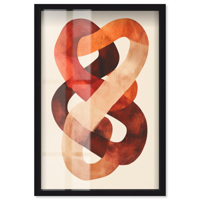 «Terracotta Twist I Shadowbox Print» par Art Remedy, cadre noir, 31 x 46