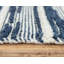Tapis rayé bleu fait à la main Alejo-58421451