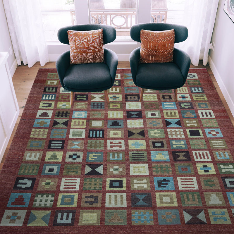 Wool Patchwork Area Rug