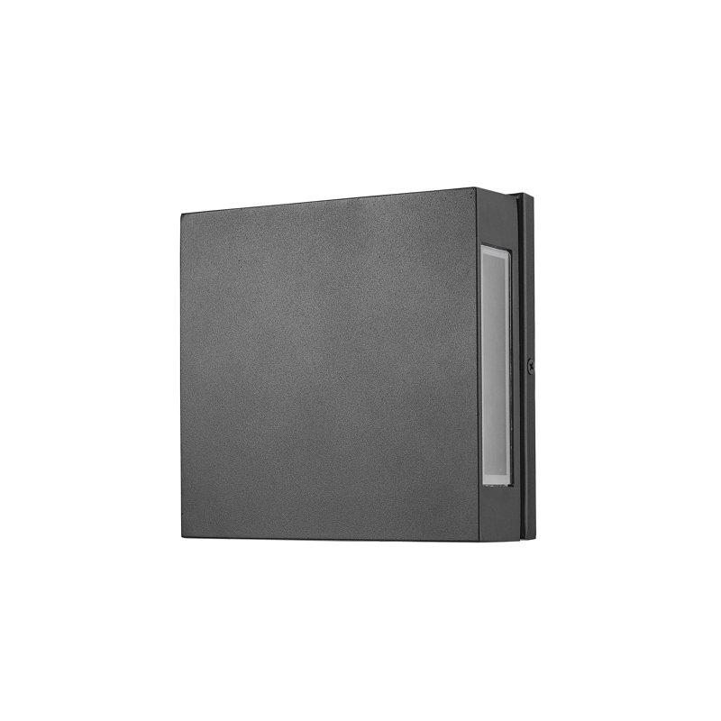 Lampe de cloison d’extérieur à del 2 ampoules Dahlin, Noir, H 11,25 po x l 11,25 po x P 2,5 po