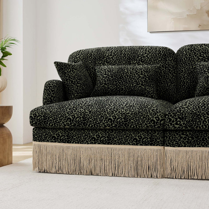 Canapé modulaire Chenille, Noir