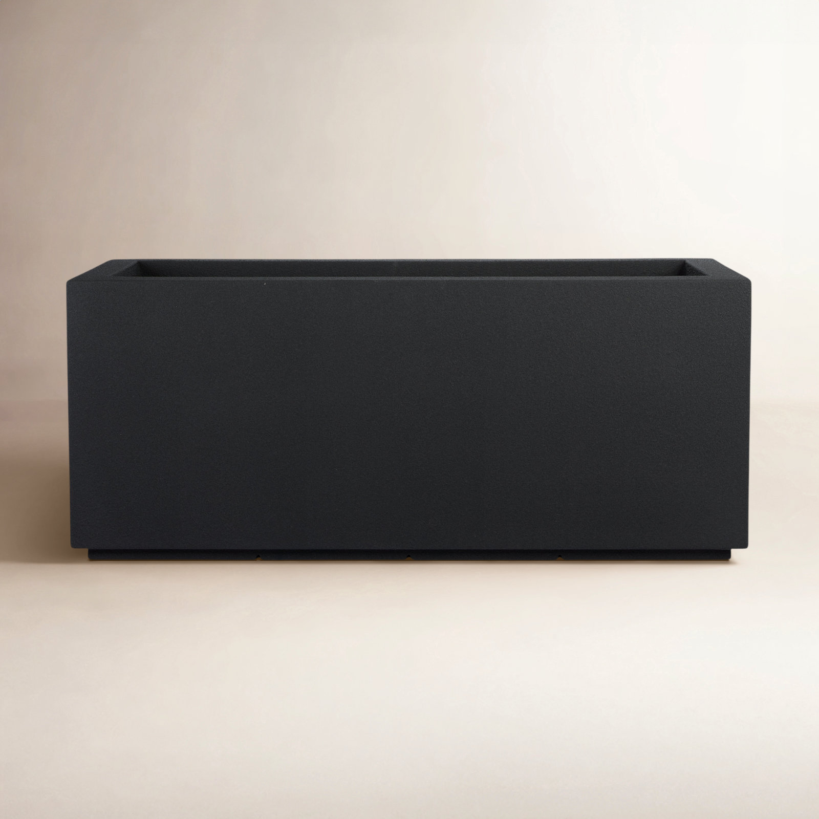 Gita Planter Box, Black, 19" H x 46" W x 17" D