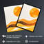 Abstract Yellow Sun Landscape Painting Wall Art Print