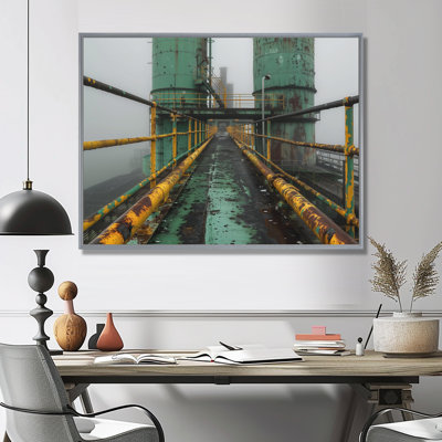 «Monocrhome», impression d'art mural gris et vert
