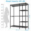  Portant à vêtements, support à vêtements robuste à 5 niveaux pour la chambre à coucher, organisateur de rangement de placard autoportant réglable, l 46,1 po x P 15,4 po x H 78,3 po, charge 630 lb, noir