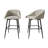 BLACK METAL SWIVEL COUNTER CHAIR IN LIGHT GREY VELVET-1634563061