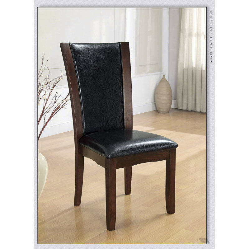 Chaises d'appoint contemporaines en similicuir brun à coussins contemporains pour une cuisine confortable et élégante