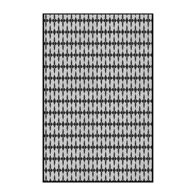 Tapis noir/blanc à motifs Zandra