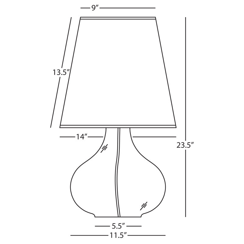 June Table Lamp, White, 30.63" H x 15.75" W x 15" D
