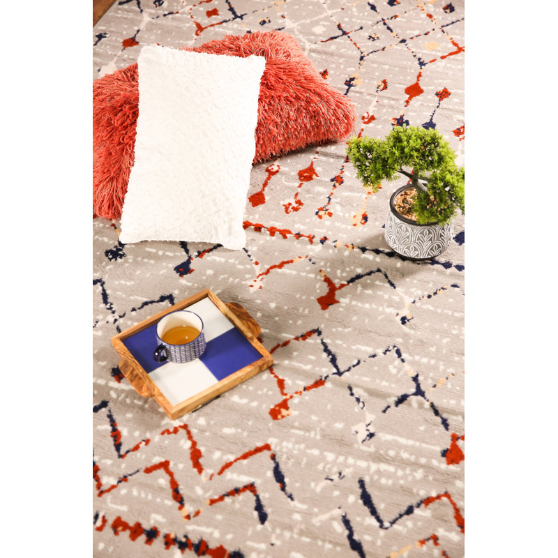 Geometric Indoor Rug, Rectangle 2' x 4'