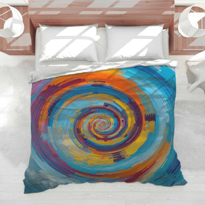 Édredon en spirale coloré