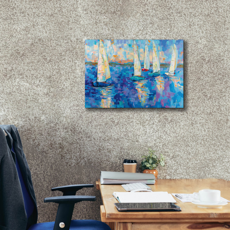 «Back From The Race» par Jeanette Vertentes, art mural sur toile, H 18 po x l 26 po x P 0,75 po