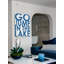«Go Jump in the Lake», reproduction d'art textuel sur bois-803279344