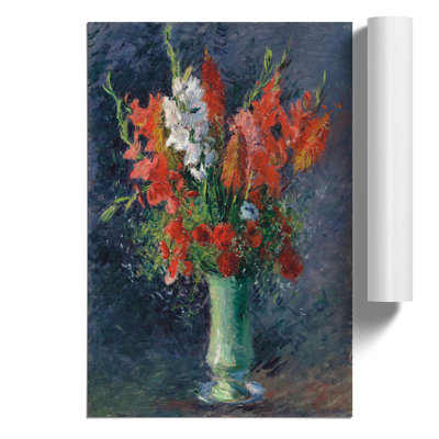 Vase of Flowers by Gustave Caillebotte - Unframed Painting