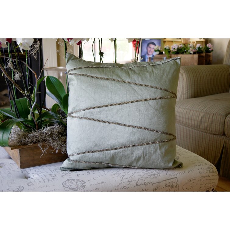 Decorative Bedazzled Lumbar Pillow For Couch