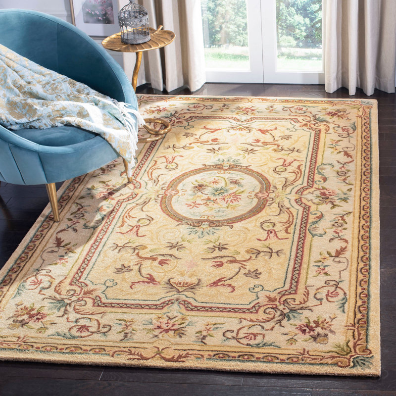 Bergama Hand Tufted Wool Oriental Rug, Rectangle 4' x 6'