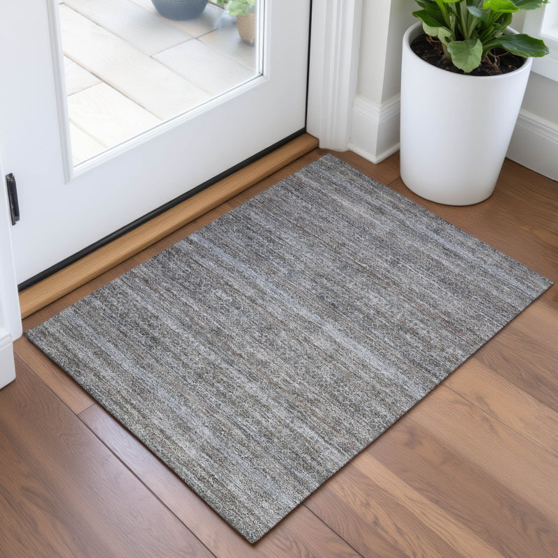 Machine Washable Indoor/Outdoor Xhevrie Brown Rug, Rectangle 1'8" x 2'6"