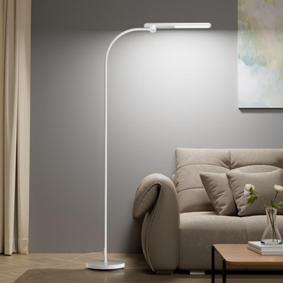 LED Floor Lamp,  Gooseneck Reading Floor Lamp, Super Bright Stepless Dimmable Task Light with Flexible Arm, Eye-Caring Tall Standing Lamp for Living,Bedroom Office