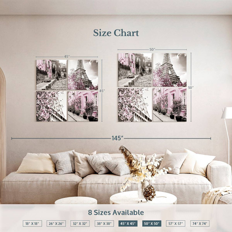 Sirci rose Paris Pop I, H 45 po x l 45 po