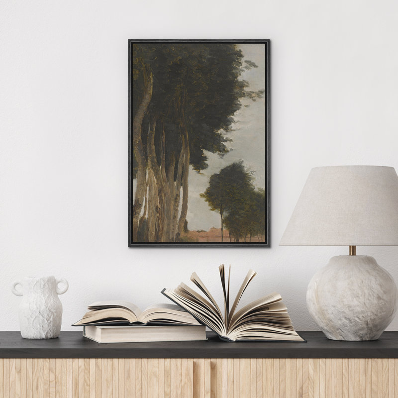 Reproduction d'art sur toile encadrée - œuvre d'art abstraite neutre pour décor de salon, H 36 po x l 24 po, Noir