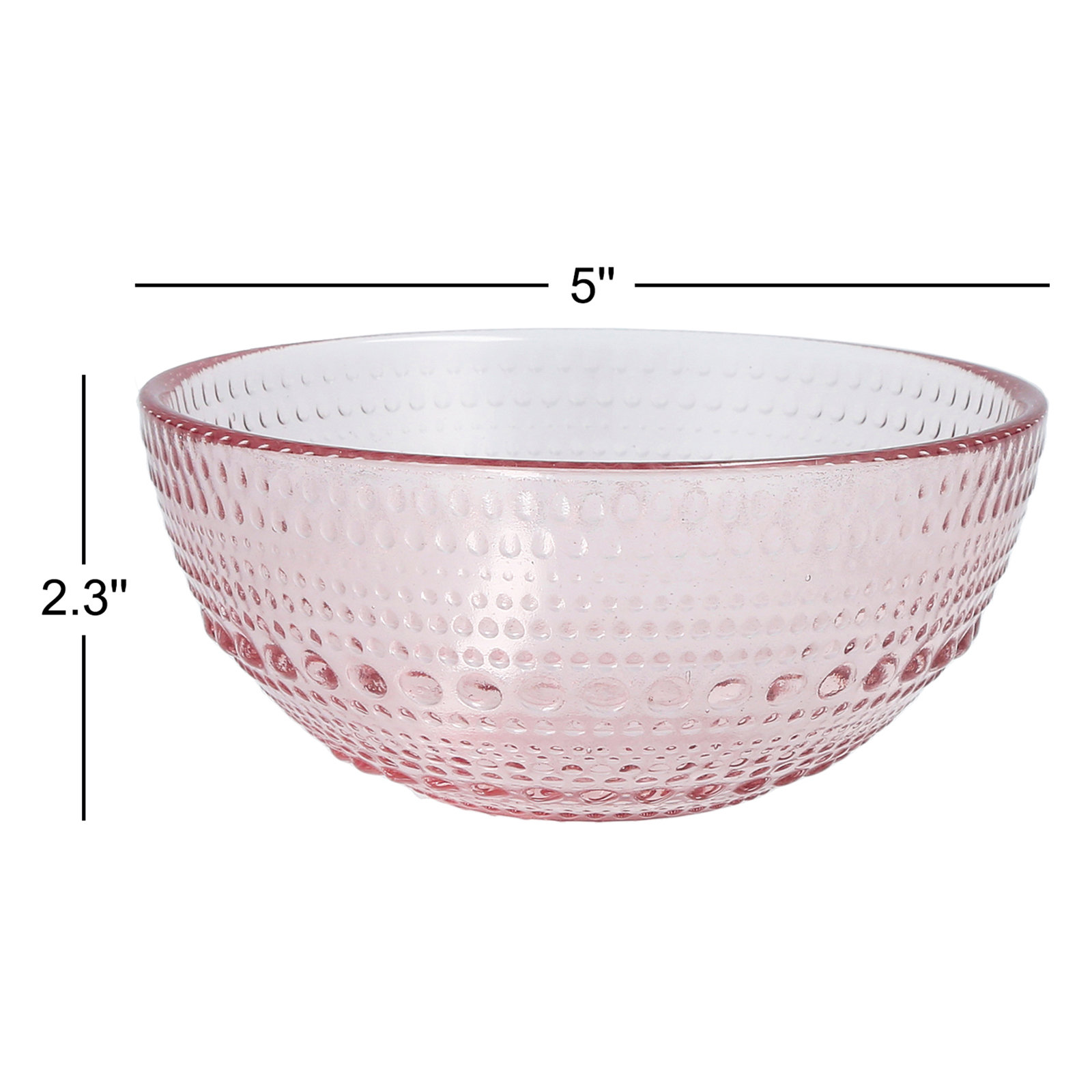 Jupiter Glass Cereal Bowl, Pink