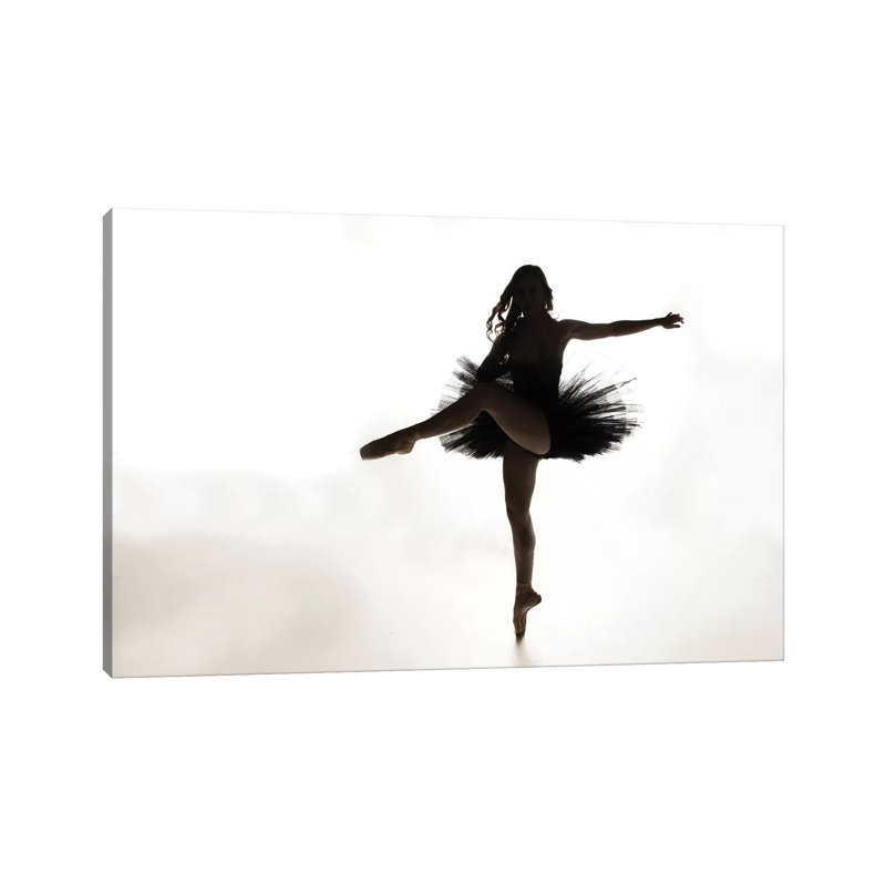 Ballerine noire par David Gardiner - Toile tendue avec châssis sur toile tendue, H 12 po x l 18 po x 1,5 po