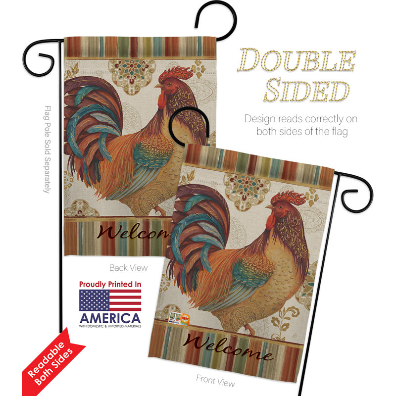 Double Sided 18.5'' H x 13'' W Polyester Flag Set