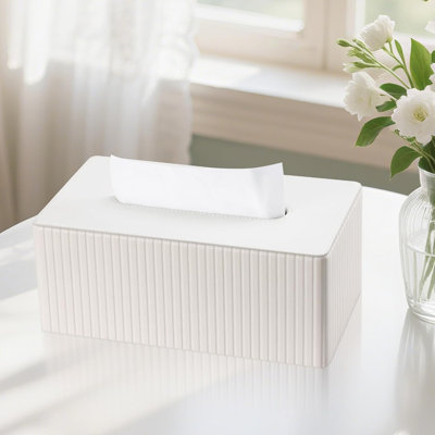Leather tissue box cover rectangular