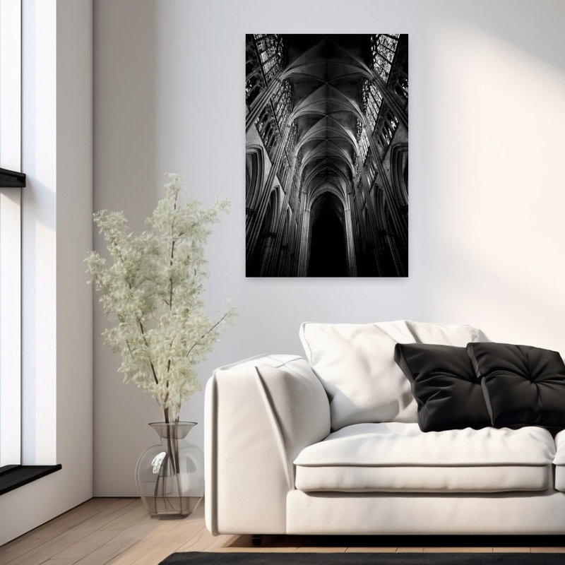 Architecture 3 Art contemporain abstrait, H 36 po x l 24 po