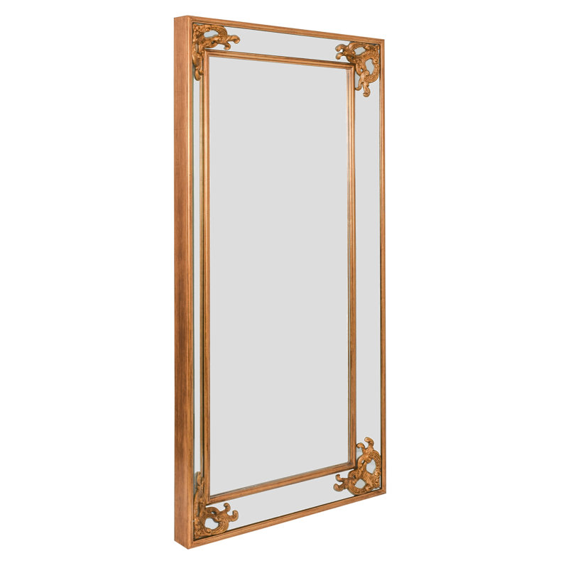 Monte Carlo Gold Rectangular Wood Vertical Mirror