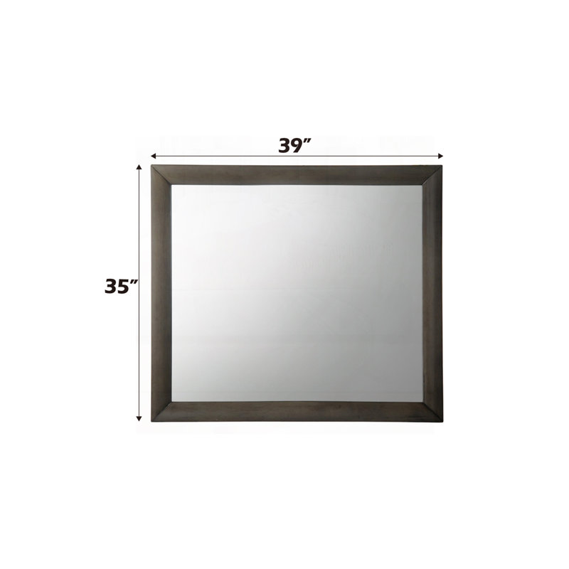 Miroir, 40 po x 40 po, Gris