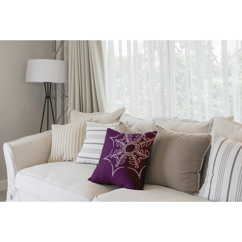 Reversible Throw Pillow, 26" x 26" , Purple