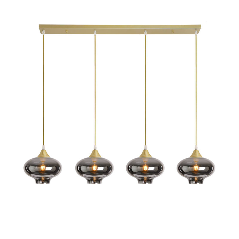 Martelly 4 - Light Kitchen Island Pendant, Silver, Gold