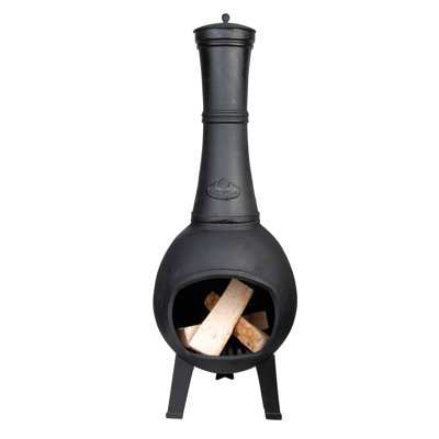 Huma Urn Cast Iron Wood Burning Chimnea